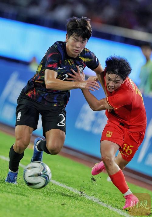 中国队对韩国队足球2021